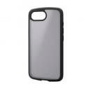 ELECOM PM-A25STSLFCBKM iPhone 16e/ハイブリッドケース/TOUGH SLIM LITE/フレームカラー/背面クリア/ストラップシート付属/マットブラック