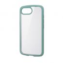 ELECOM PM-A25STSLFCGN iPhone 16e/ハイブリッドケース/TOUGH SLIM LITE/フレームカラー/背面クリア/ストラップシート付属/グリーン