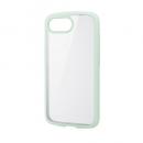 ELECOM PM-A25STSLFCGNL iPhone 16e/ハイブリッドケース/TOUGH SLIM LITE/フレームカラー/背面クリア/ストラップシート付属/ピスタチオグリーン