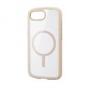 ELECOM PM-A25STSLFCMWH iPhone 16e/ハイブリッドケース/TOUGH SLIM LITE/フレームカラー/MAGKEEP/アイボリー