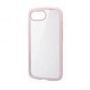 ELECOM PM-A25STSLFCPN iPhone 16e/ハイブリッドケース/TOUGH SLIM LITE/フレームカラー/背面クリア/ストラップシート付属/ピンク