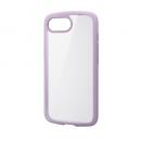 ELECOM PM-A25STSLFCPU iPhone 16e/ハイブリッドケース/TOUGH SLIM LITE/フレームカラー/背面クリア/ストラップシート付属/ラベンダー