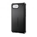 ELECOM PM-A25SZEROSPBK iPhone 16e/ハイブリッドケース/ZEROSHOCK/Solid Plus/ブラック
