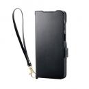 ELECOM PM-G253PLFY4BK Galaxy A25 5G(SC-53F)/ソフトレザーケース/磁石付/耐衝撃/ハンドストラップ付/ブラック
