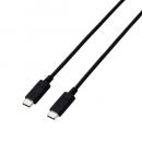 ELECOM MPA-CCTW10BK USB Type-C to USB Type-Cケーブル/USB Power Delivery対応/60W対応/スタンダード/2本入/1.0m/ブラック