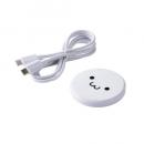 ELECOM W-QA28WF Qi規格対応ワイヤレス充電器/12W/EPP規格対応/卓上/ケーブル付属/1m/しろちゃん