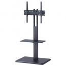 【法人様宛限定】ハヤミ工産 KF-363B 壁寄せテレビスタンド（左右首振り）/ブラック木目調KFシリーズ ～65V型対応