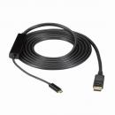 ブラックボックス VA-USBC31-DP12M-010 USB-C to DP1.2 4K60 変換ケーブル 3.0m