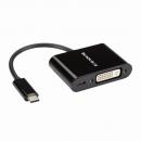 ブラックボックス VA-USBC31-DVIC USB-C オス to DVI メス 60W PD 変換 アダプタ