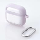 ELECOM AVA-AP06TSLFCPU AirPods 第4世代/アクティブノイズキャンセリング搭載AirPods 第4世代/TOUGH SLIMケース/カラビナ付/ラベンダー