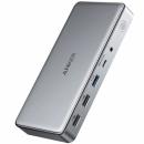 【法人様宛限定】ANKER  A83955A1-70 Anker 563 USB-C ドッキングステーション (10-in-1) 最大100W出力 MST機能 PD対応 M1 MacBook 4K対応 HDMI 1Gbps イーサネット 3.5mmオーディオジャック USB-A/C (グレー)