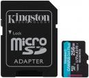Kingston SDCG4/256GB 256GB microSDXC Canvas Go! Plus Gen4 200MB/s A2 U3 V30 Card + Adapter