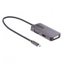 StarTech.com 118-USBC-HDMI-VGADVI ディスプレイアダプター/USBType-C接続/シングルモニター/4K60HzHDMI/DVI/VGA/Thunderbolt3&4/各種OS対応/3-in-1USBType-Cマルチポートビデオ変換アダプター