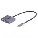 StarTech.com 122-USBC-HDMI-4K-VGA マルチポートアダプター/USBType-C接続/シングルモニター/4K60HzHDMI&VGA/100WUSBPD/3.5mmオーディオ出力