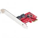 StarTech.com 2P6G-PCIE-SATA-CARD SATA2ポート増設PCIExpressインターフェースカード/6Gbps/ロープロファイル&フルサイズPCI対応/PCIeSATAコントローラ/RAIDなしASM1061チップ搭載