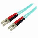 StarTech.com 450FBLCLC1 1m光ファイバーケーブル(光パッチコード)アクア(水色)OM4準拠LSZH対応100Gbpsマルチモード対応コア径50ミクロン/クラッド径125ミクロン2芯LC-LCコネクタ