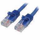 StarTech.com 45PAT2MBL 2mカテゴリー5eLANケーブルブルーRJ45コネクタ(ツメ折れ防止カバー付き)イーサネット対応Cat5eUTPケーブル