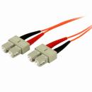 StarTech.com 50FIBPSCSC3 3m光ファイバーケーブル(光パッチコード)OFNPプレナム難燃グレードマルチモード対応コア径50ミクロン/芯径125ミクロン2芯DuplexSC-SCコネクタ