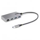 StarTech.com 5G3AGBB-USB-A-HUB USBハブ/USBType-A接続/イーサネットアダプター内蔵/5Gbps/3ポートxUSB3.2Gen1/バスパワー/30cm長尺ケーブル/USB3.0ポータブルRJ45LAN増設拡張スプリッター
