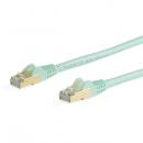 StarTech.com 6ASPAT5MAQ カテゴリー6aLANケーブル5mアクアツメ折れ防止RJ45コネクタCAT6aイーサネットケーブル