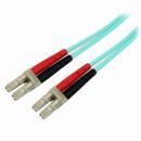 StarTech.com A50FBLCLC2 2m光ファイバーケーブル(光パッチコード)10ギガ対応アクア(水色)マルチモード対応コア径50ミクロン/芯径125ミクロン2芯DuplexLC-LCコネクタ