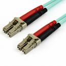 StarTech.com A50FBLCLC7 光ファイバーケーブル7mアクアOM3準拠光パッチコード2芯LCコネクタマルチモード対応50/125ミクロンLSZH対応