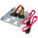 StarTech.com BRACKET25X2 2.5インチ-3.5インチHDD変換マウンタ2台同時取付け可能SATASSD/HDD対応3.5インチベイ取付け用ブラケットSATAデータ・電源ケーブル同梱