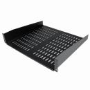 StarTech.com CABSHELFV 2U奥行き16インチユニバーサル放熱用スリット付き固定式サーバーラック棚板カンチレバー型耐荷重22kg1.6mm冷延鋼板使用