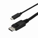 StarTech.com CDP2DPMM1MB USB-C-DisplayPortディスプレイ変換ケーブルUSBType-C-ディスプレイポート変換アダプタ1m4K/60Hzブラック