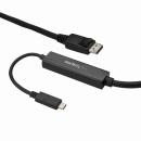 StarTech.com CDP2DPMM3MB USB-C-DisplayPortディスプレイ変換ケーブルUSBType-C-ディスプレイポート変換アダプタ3m4K/60Hzブラック