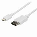 StarTech.com CDP2DPMM6W USB-C-DisplayPortディスプレイ変換ケーブルUSBType-C-ディスプレイポート変換アダプタ1m4K/60Hzホワイト