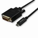 StarTech.com CDP2DVI3MBNL USB-C-DVIディスプレイケーブル3mブラック1920x1200/1080p対応USBType-C接続DVIモニタケーブル