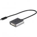 StarTech.com CDP2DVIEC USB-C-DVIディスプレイ変換アダプタ/HDMIクロックレート対応DVIモニターで4K30Hz/1920x12001080p/30cmアダプタ一体型ケーブル/Thunderbolt3互換