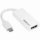 StarTech.com CDP2HD4K60W USB-C-HDMI変換アダプタホワイト4K/60Hz対応USBType-C(オス)-HDMI(メス)