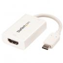 StarTech.com CDP2HDUCPW USB-C-HDMI変換アダプタホワイトUSB給電(PowerDelivery)対応USBType-C(オス)-HDMI(メス)Thunderbolt3対応4K/60Hz