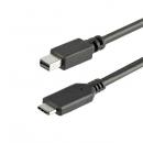 StarTech.com CDP2MDPMM1MB 1mUSB-C-MiniDisplayPortケーブル4K/60HzブラックUSBType-C-mDPケーブル
