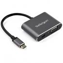StarTech.com CDP2MDPVGA USBType-Cマルチ変換アダプタMiniDisplayPort(4K/60Hz)またはVGA出力アルミ筐体HDR対応