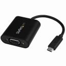 StarTech.com CDP2VGASA USB-C-VGA変換アダプタプレゼンテーション・モード切替スイッチ最高解像度2048x1280(1920x1200にも対応)USBType-C(オス)-アナログRGB/D-Sub15ピン(メス)