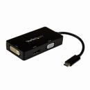 StarTech.com CDPVGDVHDBP 3in1USBType-Cマルチアダプタ4K/30HzUSB-C-HDMI/DVI/VGAブラック