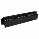 StarTech.com CMDUCT2U ダクト付パネル(2U)サーバーラック/キャビネット用ケーブルダクト(カバー付き)水平配線用
