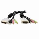 StarTech.com DVID4N1USB6 1.8mUSB/デュアルリンクDVI-D/オーディオ/マイク一体型KVMケーブルPCパソコン切替器用USB/DVI-D/オーディオ/マイク接続ケーブル