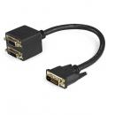 StarTech.com DVISPL1DD 30cmDVI-D-2xDVI-D分岐ケーブル1xDVI-D(25ピン)オス-2xDVI-D(25ピン)メス分配ケーブル/スプリッタブラック