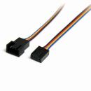 StarTech.com FAN4EXT12 PWM(4ピン)ケースファン電源延長ケーブル30cm1x4ピン(オス)/1x4ピン(メス)