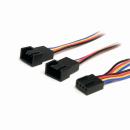StarTech.com FAN4SPLIT12 PWM(4ピン)ケースファン電源用分岐二股ケーブル30cm1x4ピン(メス)-2x4ピン(オス)