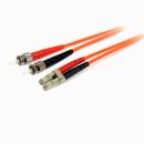 StarTech.com FIBLCST3 3m光ファイバーケーブル(光パッチコード)マルチモード対応コア径62.5ミクロン/芯径125ミクロン2芯DuplexLC-STコネクタ