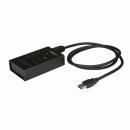 StarTech.com HB30A3A1CST 4ポートUSBハブ金属ケースUSB-A-3xUSB-A/1xUSB-CUSB3.1Gen1(5Gbps)産業用USBハブ