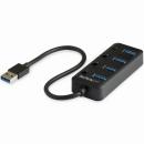 StarTech.com HB30A4AIB USB3.0ハブUSB-Aポートを4口搭載各ポートごとにオン/オフ・スイッチ付きバスパワー対応USBポート拡張USB3.0ポート増設