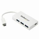StarTech.com HB30C3A1CFBW USBType-C接続4ポート増設USB3.0ハブUSB-C-1xUSB-C/3xUSB-AホワイトUSBバスパワー対応