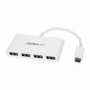 StarTech.com HB30C4ABW USB-C接続4ポートUSB3.0ハブUSBType-C-4xUSB-AUSBバスパワー対応ホワイト