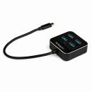 StarTech.com HB31C4AB 4ポートUSBType-CハブUSB-C-USB3.1Gen2ハブ(10Gbps)バスパワー対応4xUSB-Aポート搭載USB-CHUB